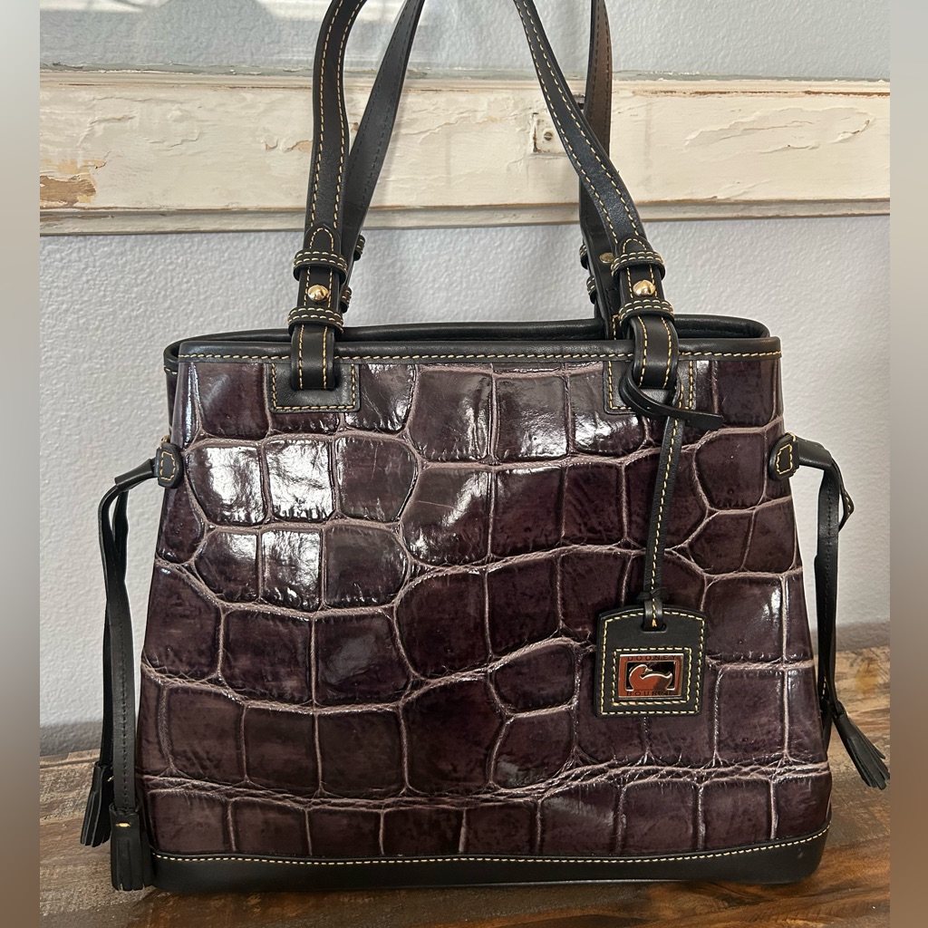 Dooney & Bourke Croco Leather Satchel
